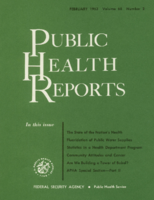 Public Health Reports  v 68 no 2  cover