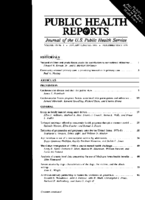 Public Health Rep  v 100 no 1  table of contents