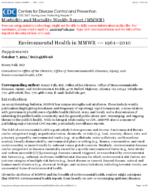 Environmental Health in MMWR19612010