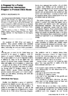 A proposal for a foster grandmother intervention program to prevent child abuse