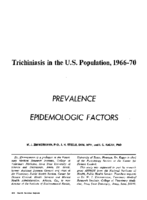 Trichiniasis In The Us Population 196670 Prevalence And Epidemiologic Factors