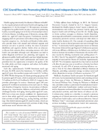 CDC Grand Rounds Promoting WellBeing and Independence in Older Adults