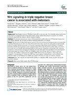 Wnt signaling in triple negative breast cancer is associated with metastasis