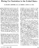 Dining car sanitation in the United States