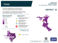 TX Congressional District 32 Stroke and Stroke Centers Map 118th Congress
