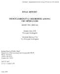 Musculoskeletal Disorders Among VDT Operators