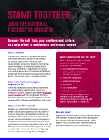 Stand Together Join the National Firefighter Registry 202209