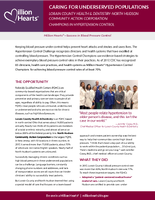 Million Hearts Caring for Underserved Populations Lorain County Health  DentistryNorth Hudson Community Action Corporation Champions in Hypertension Control