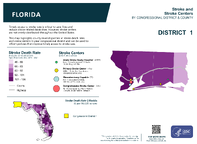FL Congressional District 01 Stroke and Stroke Centers Map 118th Congress