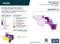 TX Congressional District 23 Stroke and Stroke Centers Map 119th Congress