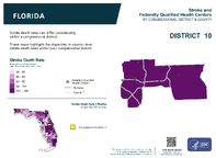 FL Congressional District 10 Stroke and Federally Qualified Health Centers Map 118th Congress