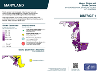 MD Congressional District 01 Stroke and Stroke Centers Map 119th Congress