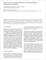 FieldScale Void Detection in Coal Piles Using Resistivity Imaging