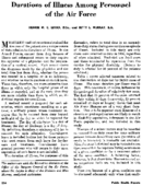 Durations of illness among personnel of the Air Force