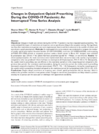 Changes in Outpatient Opioid Prescribing During the COVID19 Pandemic An Interrupted Time Series Analysis