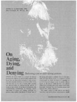 On aging dying and denying Delivering care to older dying patients