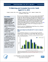 TV watching and computer use in US youth aged 1215 2012