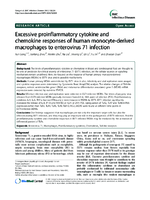 Excessive proinflammatory cytokine and chemokine responses of human monocytederived macrophages to enterovirus 71 infection