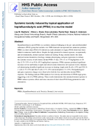 Systemic toxicity induced by topical application of heptafluorobutyric acid PFBA in a murine model public access