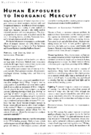 Human exposures to inorganic mercury