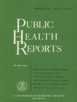 Public Health Report  v 71 no 9  cover