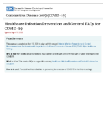 Healthcare Infection Prevention and Control FAQs for COVID19 04192020