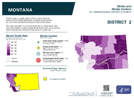 MT Congressional District 02 Stroke and Stroke Centers Map 118th Congress