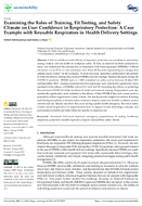 Examining the Roles of Training Fit Testing and Safety Climate on User Confidence in Respiratory Protection A Case Example with Reusable Respirators in Health Delivery Settings