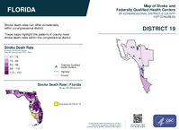 FL Congressional District 19 Stroke and Federally Qualified Health Centers Map 119th Congress