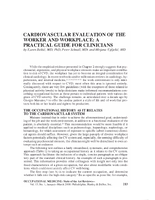 Cardiovascular Evaluation of the Worker and Workplace A Practical Guide for Clinicians