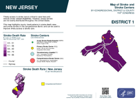 NJ Congressional District 01 Stroke and Stroke Centers Map 119th Congress