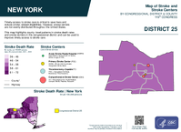 NY Congressional District 25 Stroke and Stroke Centers Map 119th Congress