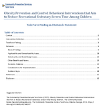 Obesity Prevention and Control Behavioral Interventions that Aim to Reduce Recreational Sedentary Screen Time Among Children
