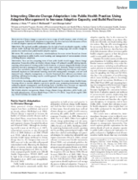 Integrating Climate Change Adaptation into Public Health Practice Using Adaptive Management to Increase Adaptive Capacity and Build Resilience