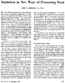 Sanitation in new ways of processing food