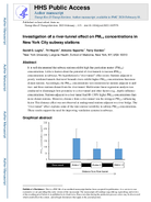 Investigation of a rivertunnel effect on PM25 concentrations in New York City subway stations