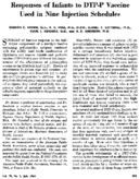 Responses Of Infants To DtpP Vaccine Used In Nine Injection Schedules