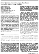 Cancer screening intervention among black women in innercity Atlantadesign of a study