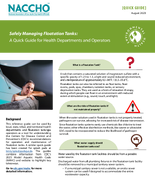Safely Managing Floatation Tanks  A Quick Guide for Health Departments and Operators