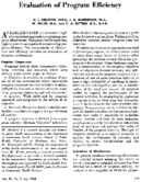 Evaluation of program efficiency