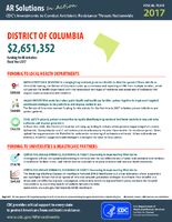 CDCs Investments to Combat Antibiotic Resistance Threats Nationwide District of Columbia Fiscal Year 2017