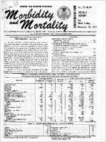 Morbidity and Mortality Weekly Report Vol 21 No 47 week ending November 25 1972