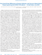 Racial and Ethnic Differences in Parental Attitudes and Concerns About School Reopening During the COVID19 Pandemic  United States July 2020