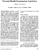 Prenatal health examination legislation