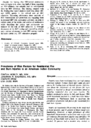 Prevalence of risk factors for residential fire and burn injuries in an American Indian community