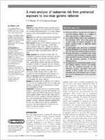 A metaanalysis of leukaemia risk from protracted exposure to lowdose gamma radiation