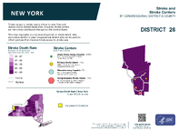 NY Congressional District 26 Stroke and Stroke Centers Map 118th Congress