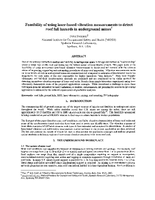 Feasibility of Using LaserBased Vibration Measurements to Detect Roof Fall Hazards in Underground Mines