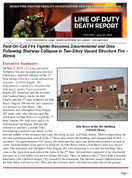 PaidOnCall Fire Fighter Becomes Disorientated and Dies Following Stairway Collapse in TwoStory Vacant Structure Fire  Illinois