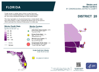 FL Congressional District 20 Stroke and Stroke Centers Map 118th Congress